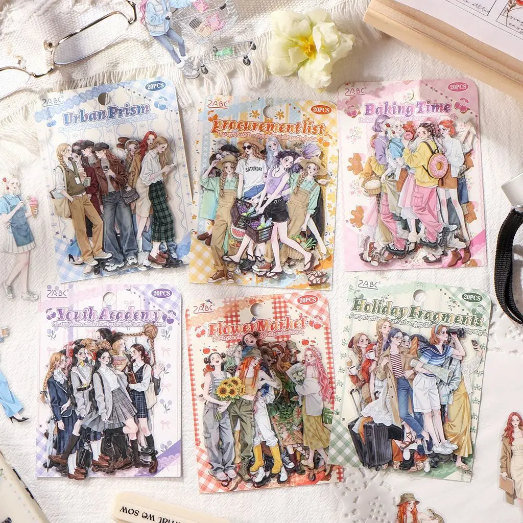 20 PCS PET Stickers for Scrapbooking Junk Journal Planner Card Making Photo Album and DIY Crafts Junk Journal Supplies