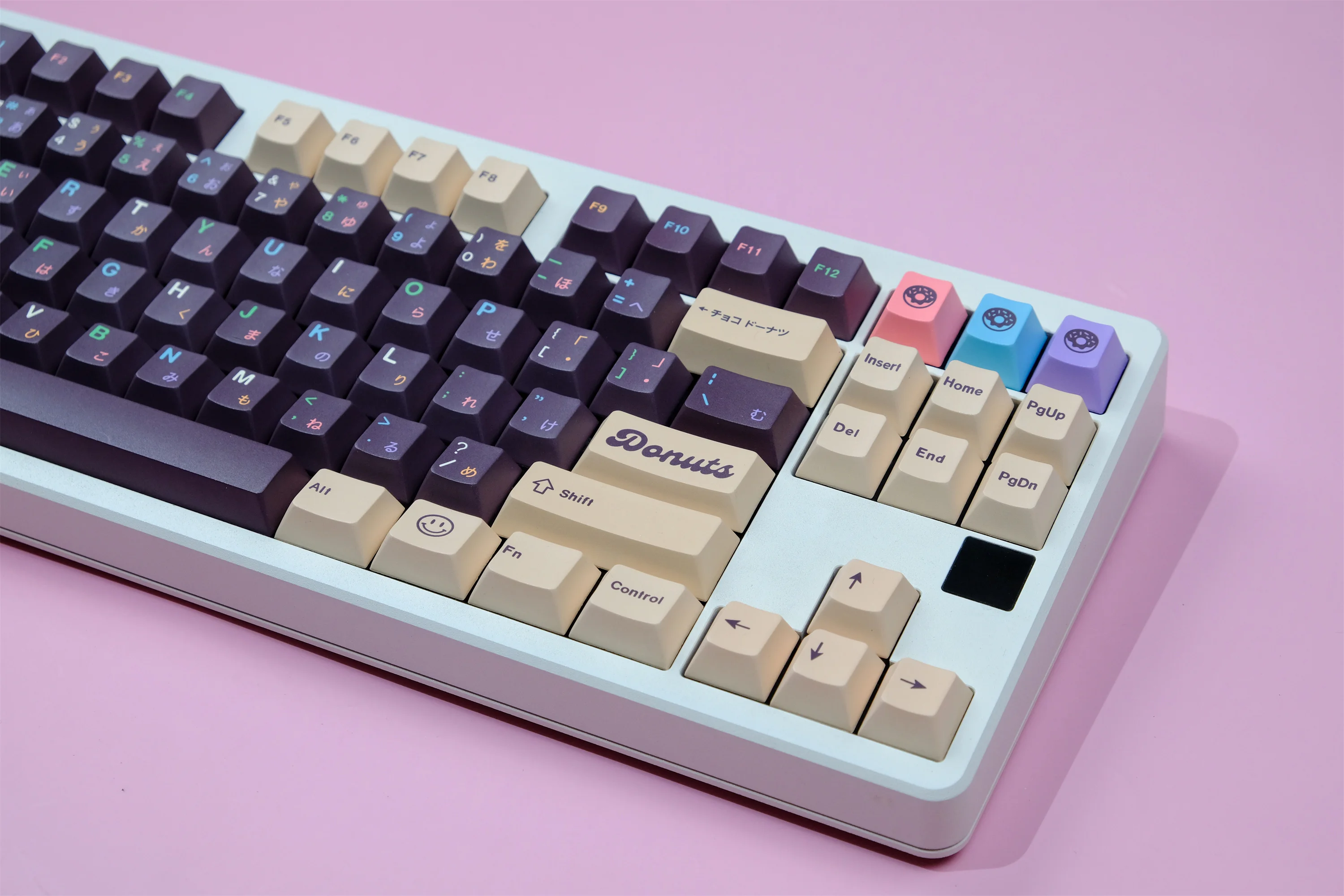 GMK-Tecla de Donuts, teclas PBT de 129 teclas, perfil de cereza, DYE-SUB, personalizadas, para teclado mecánico