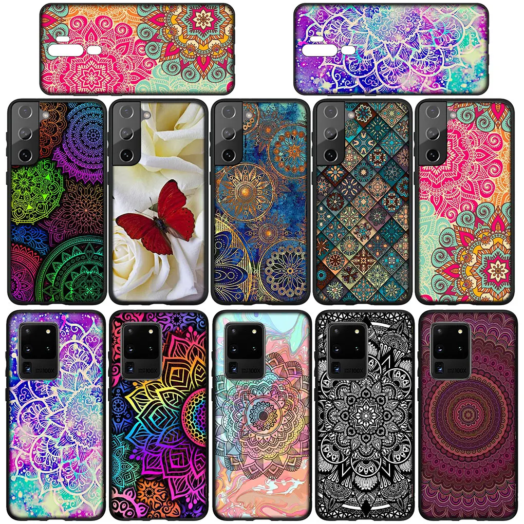 Floral Paisley Texture Mandala Flower Cover for Xiaomi Redmi Note 13 8 7 12 Pro A3X 13C 12C 8A 7A 8T A3 5G 4G Phone Case