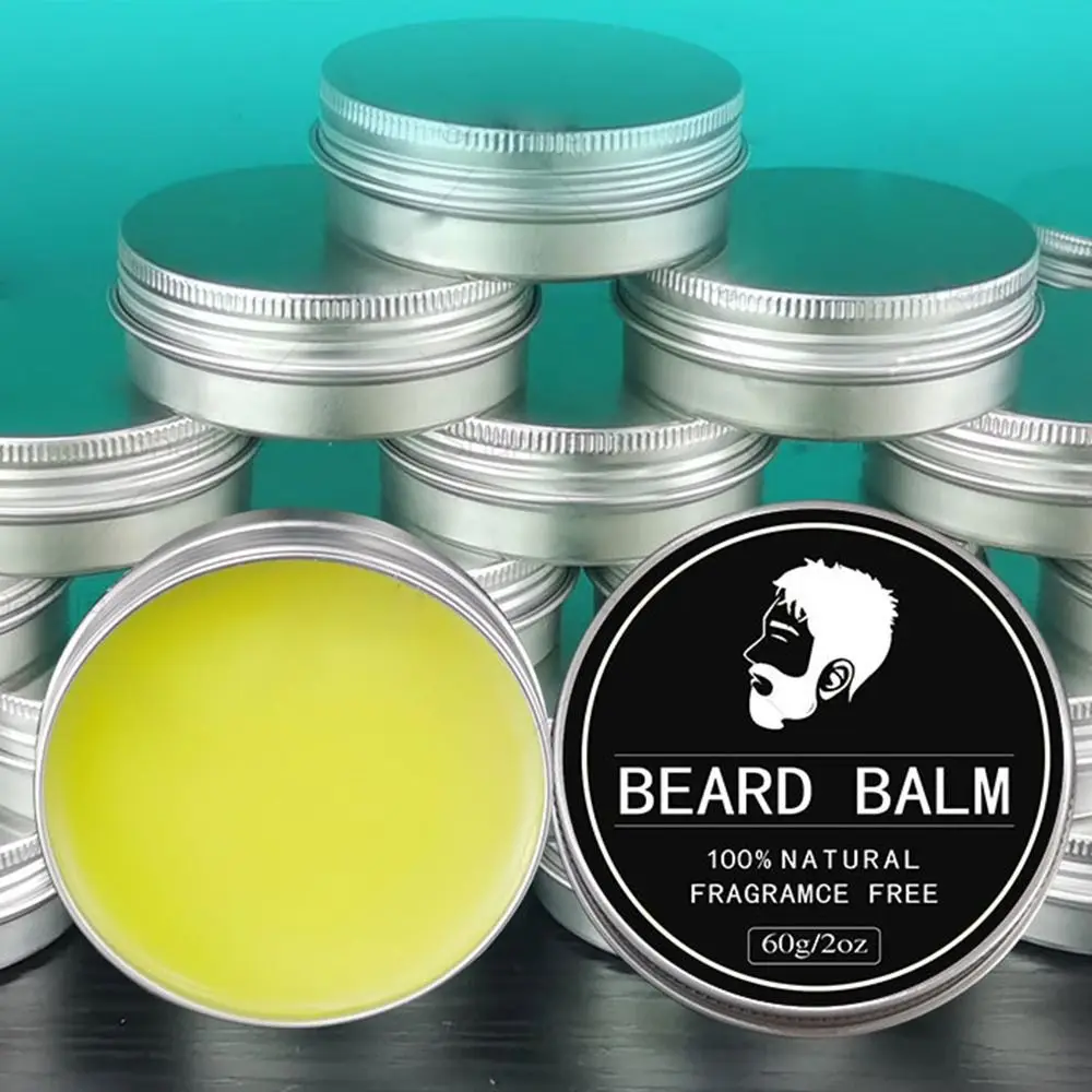 Acondicionador Natural para Barba, crema hidratante para alisar la barba, jabón hecho a mano no graso, cera orgánica para bigote, cuidado de la barba