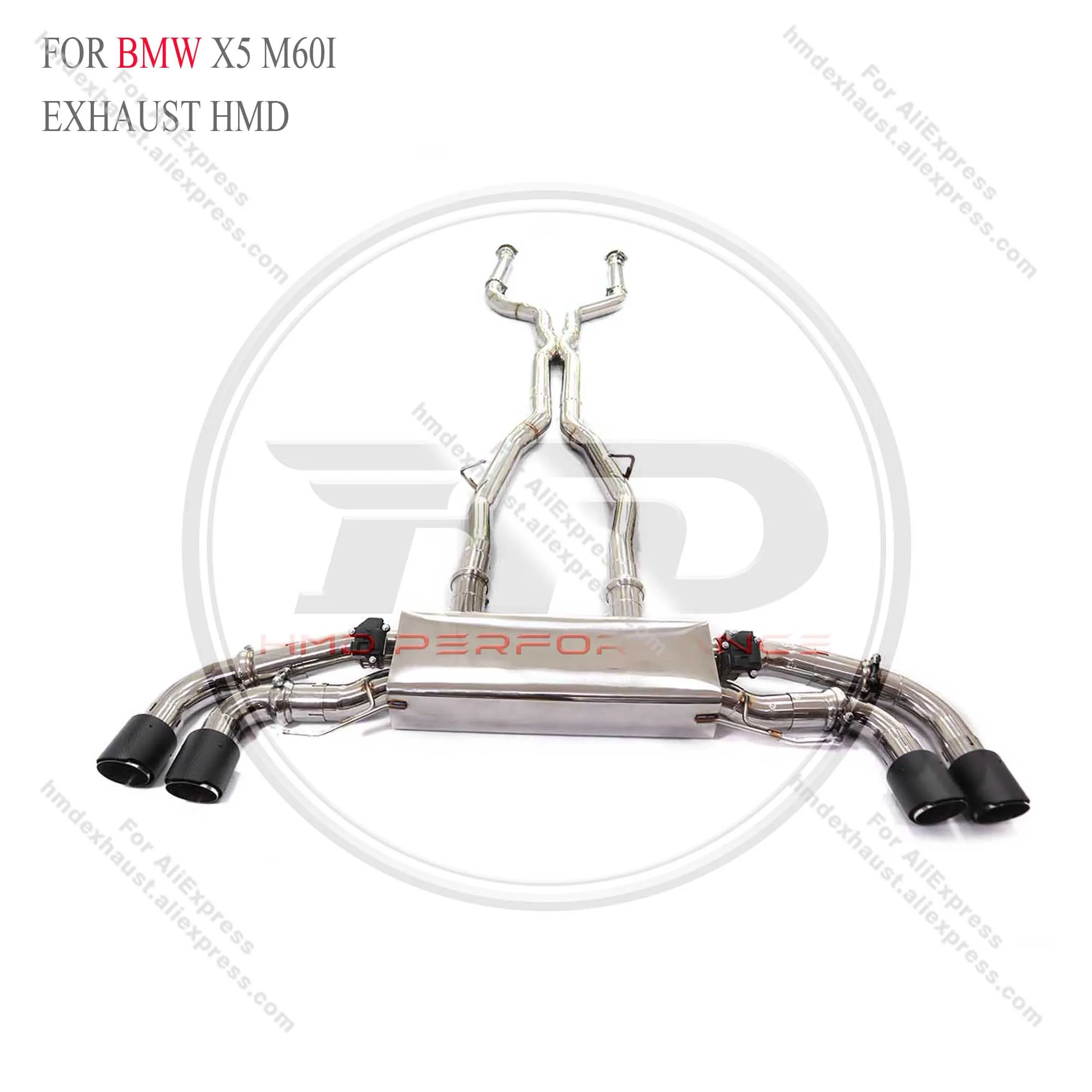 

HMD Exhaust System Stainless Steel Performance Catback for BMW X5 M60I 4.4T Muffler With Valve