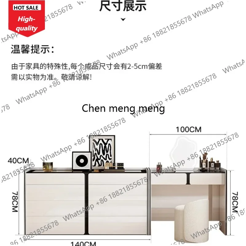 

C139 Light Organizer Dressing Table Mirror Luxury Bedroom Drawer Dressing Table European Girls Tocador De Maquillaje Furniture
