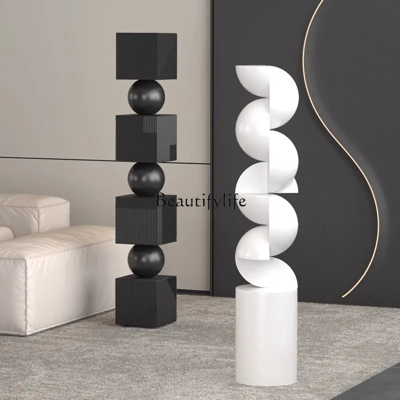 

Endless Pillar Geometric Floor Ornament Living Room High Sense Large Sculpture Ornament