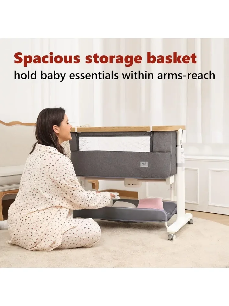 Fast Shipping.Rocking Bassinet Electric Baby Bassinet Automatic 3 Rocking Motion Bassinet Bedside Sleeper for Newborn, 3 in 1 Au