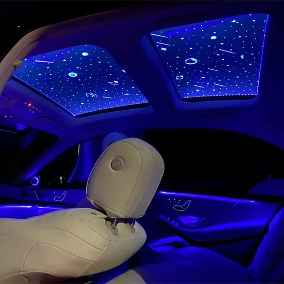 Panoramic Skylight Sky Film Car sun roof interior atmosphere light ceiling starry sky film with starlight lamp car