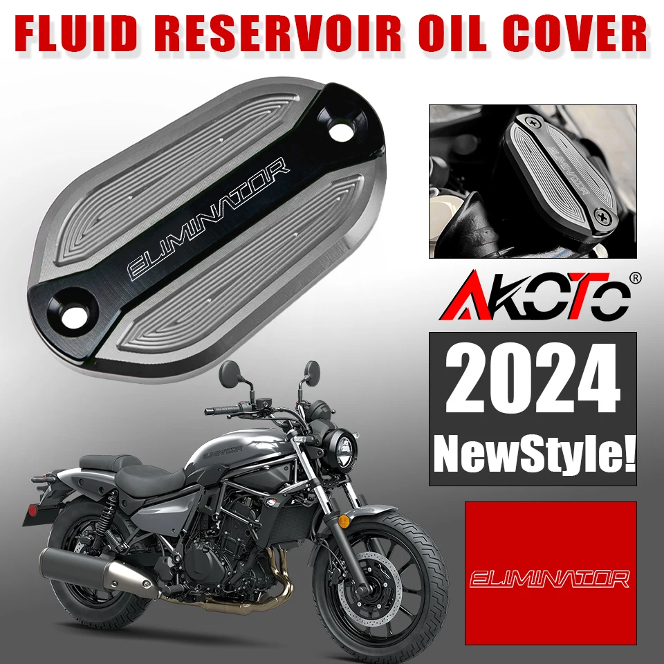 

Accessories Motorcycle Front Fluid Reservoir Cover Brake Fuel Tank Cap For KAWASAKI Eliminator 400 450 500 2023 2024 Parts