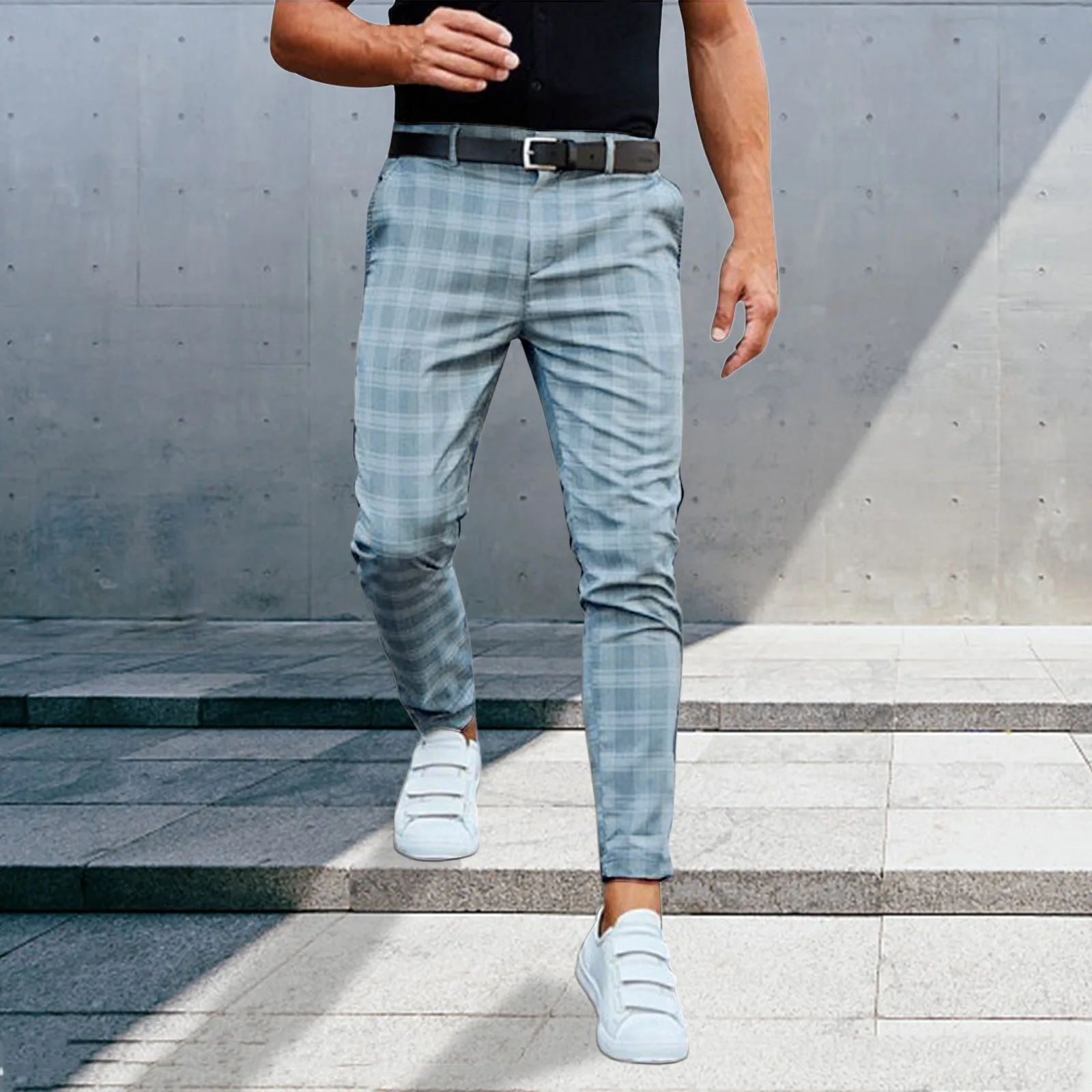 

Summer Men's Business Casual Pants Retro Pattern Printed Straight Leg Pants Men's Spring and Autumn Fashion Street Wear