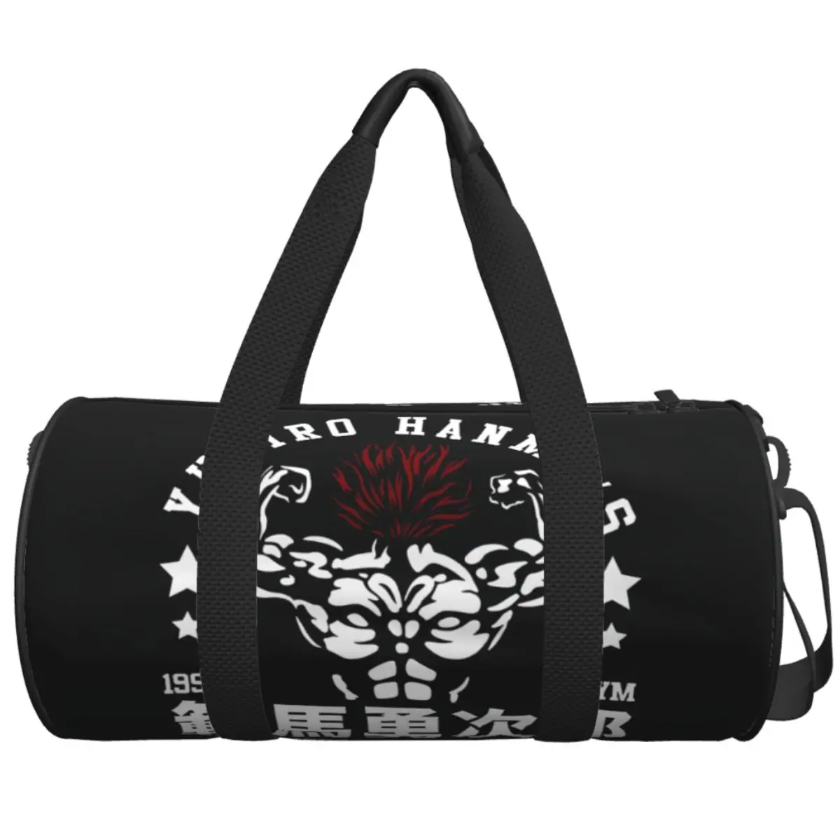 Gym Bag Baki Jack Yujiro Hanma Sports Bag with Shoes Bodybuilding Manga Male Female Portable  Handbag Funny  Fitness Bag