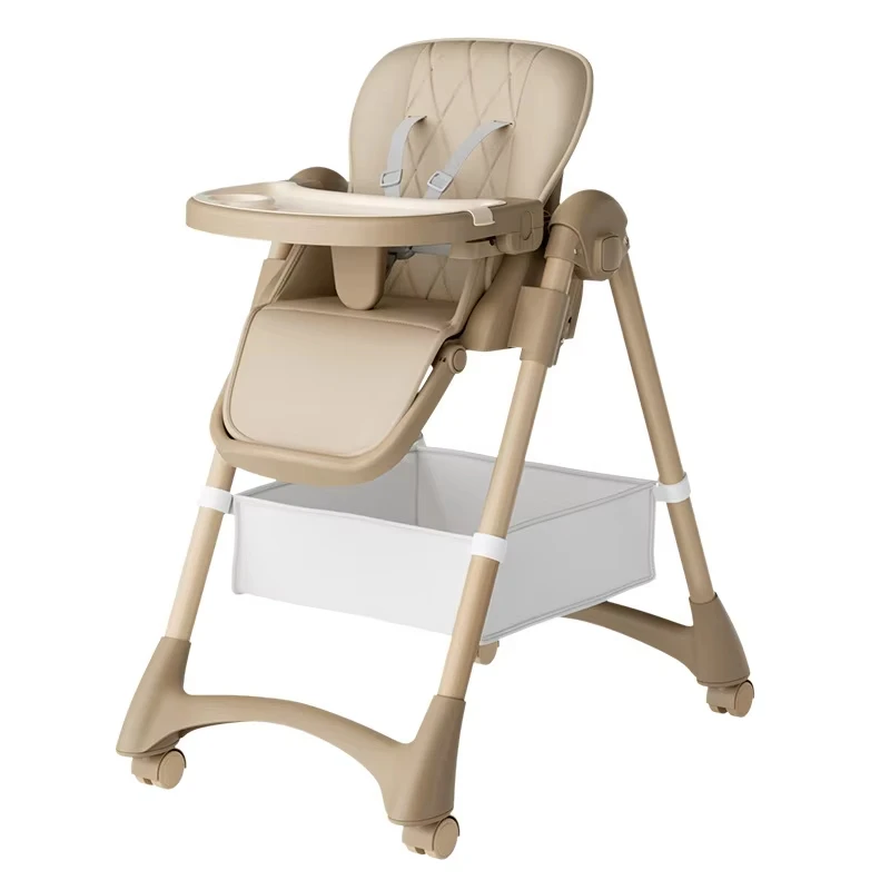 Children's dining chair Multifunctional baby dining chair with wheels can be adjusted in height