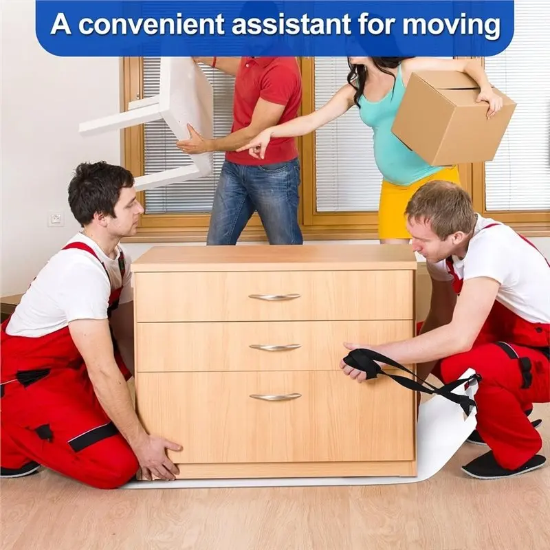[HOT!A34R】 Glides On Tile 48.43 X 8.07 Inch Appliance Sliders 2 Pcs With Pull Strap For Fridge Inch For Refrigerator Furniture M