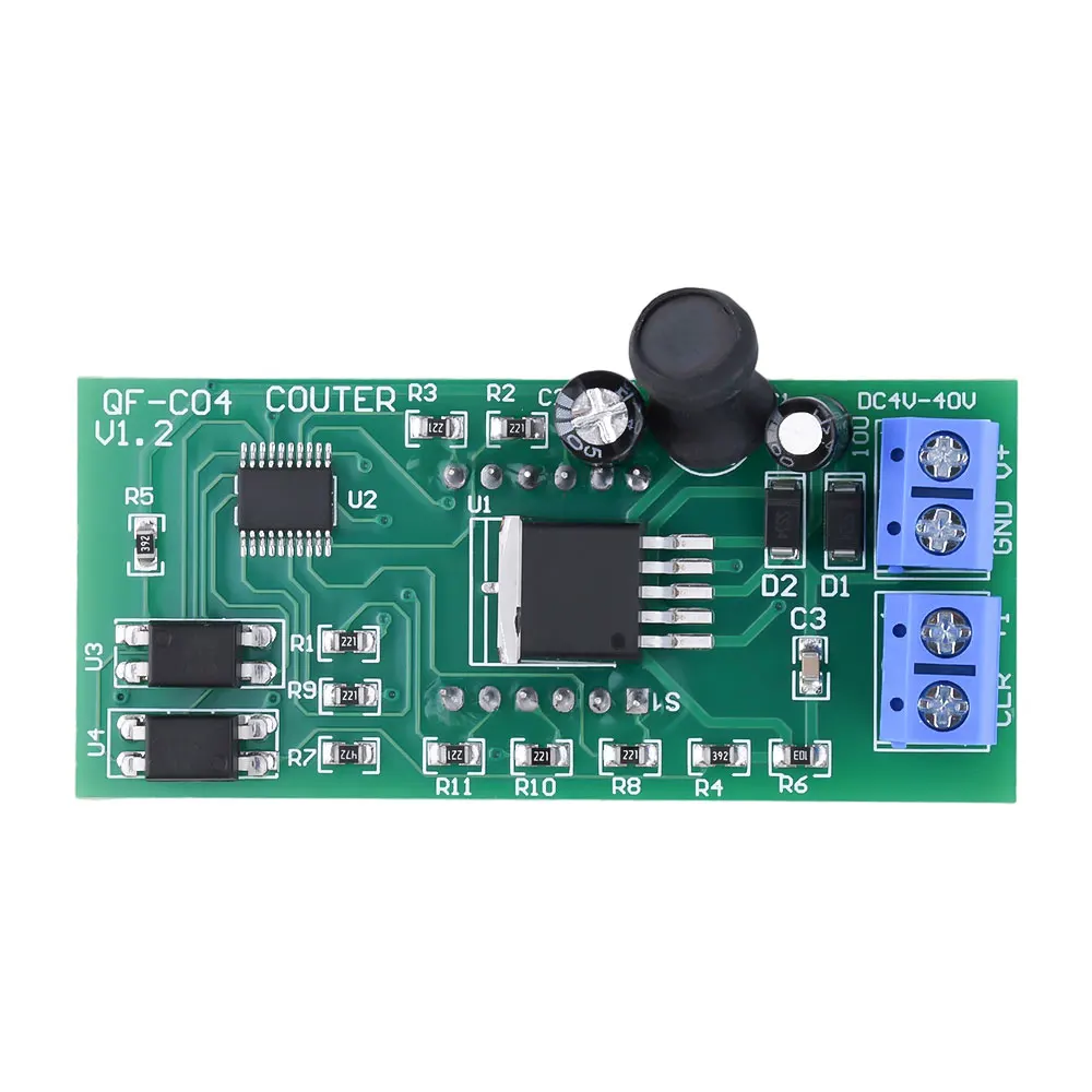 DC 4-40V Counter Module High Quality Wide Voltage 4-Digit Digital Display Counter Module with Memory Function