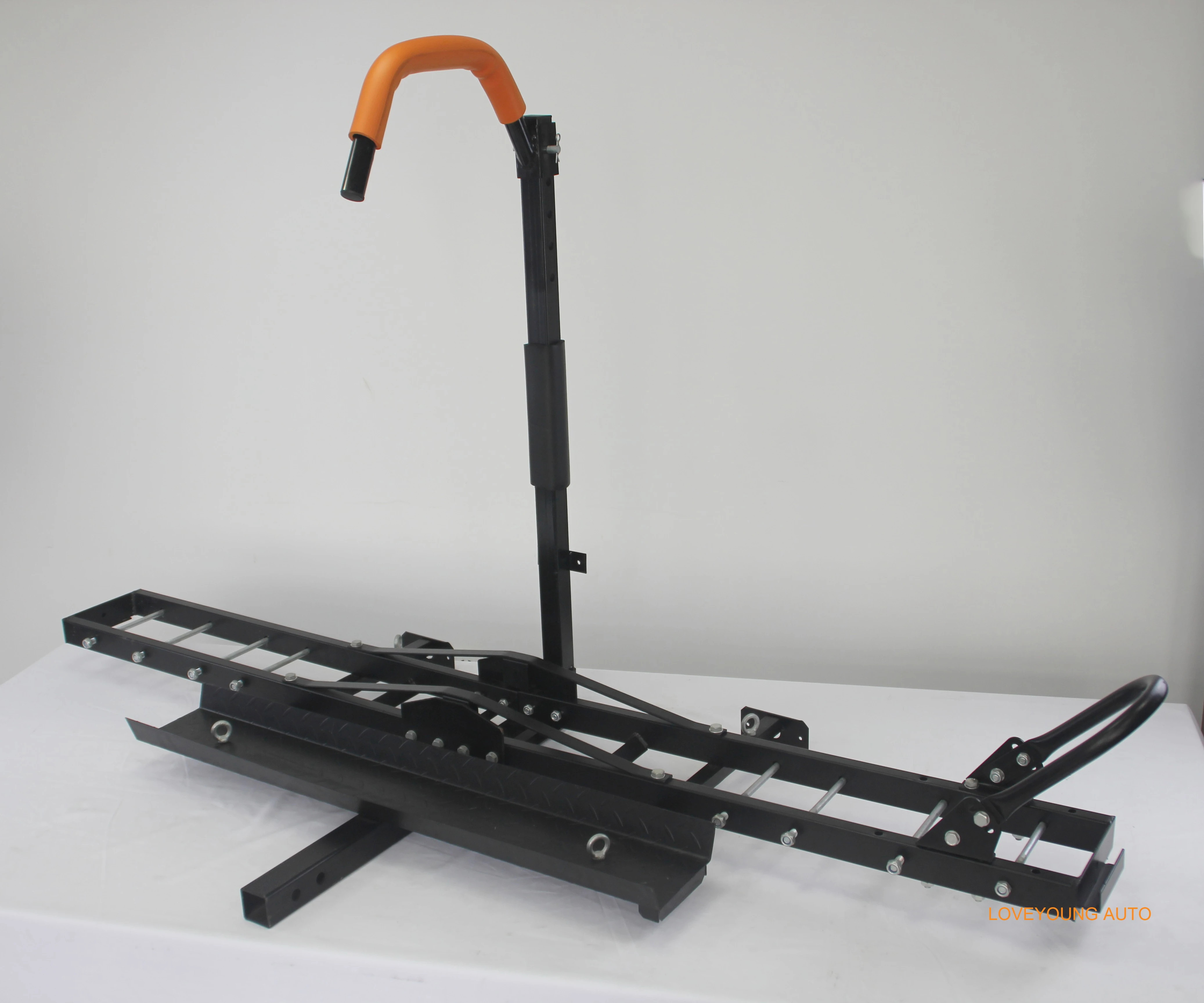Universal Hitch Mount Motorcycle Carrier Rack for Car Rear, Heavy Duty Steel Black Powder Coated