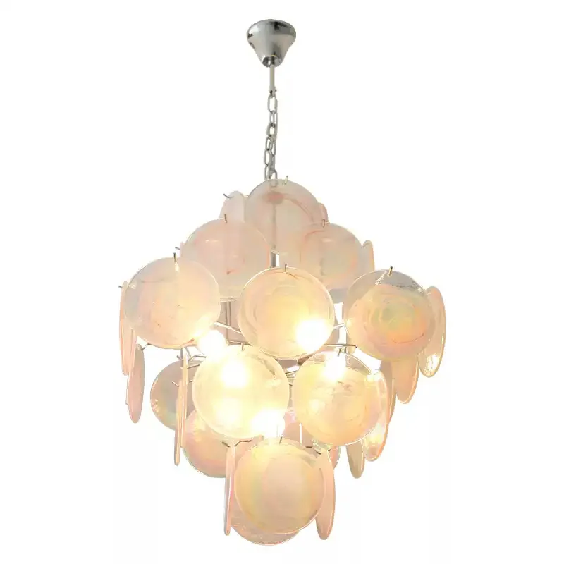 

Girl bedroom disc chandelier European cream dining room living room villa Italian lamp