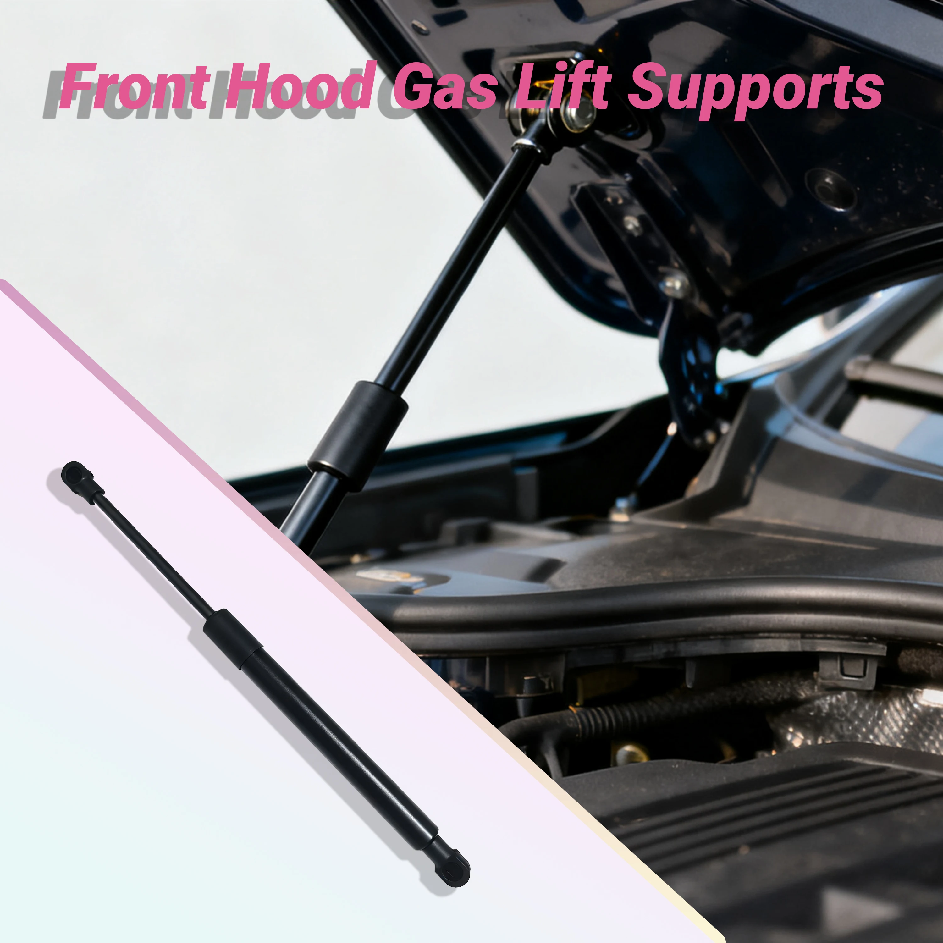 For VW TOUAREG 7P 2010 2011 2012-2018 1 PCS Front Hood Lift Supports Gas Charged Direct Replacement with Clips