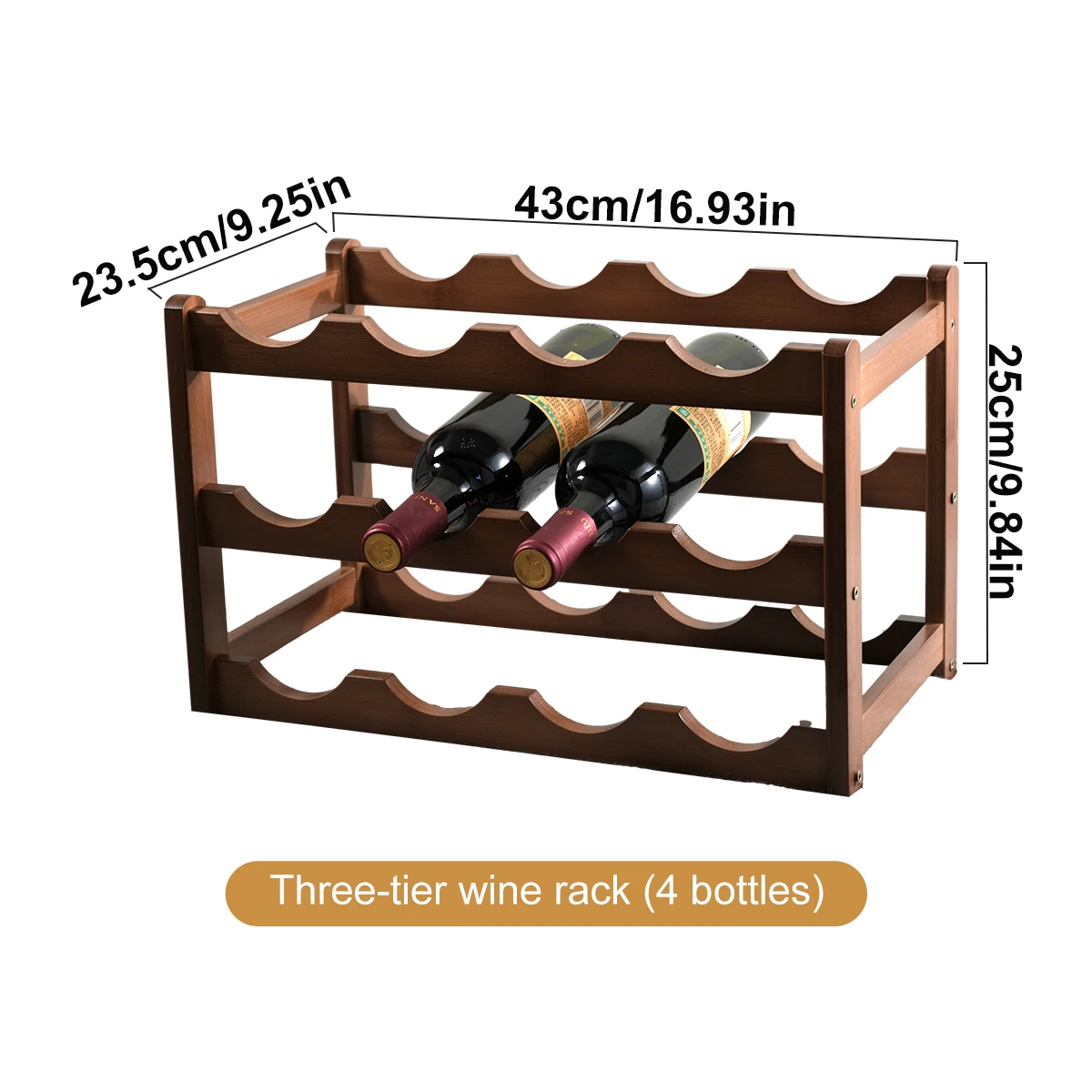 Wine Rack，Wine Bottle Holder，Sturdy and Durable Wine Storage Cabinet Shelf, Wine Racks Countertop for Pantry