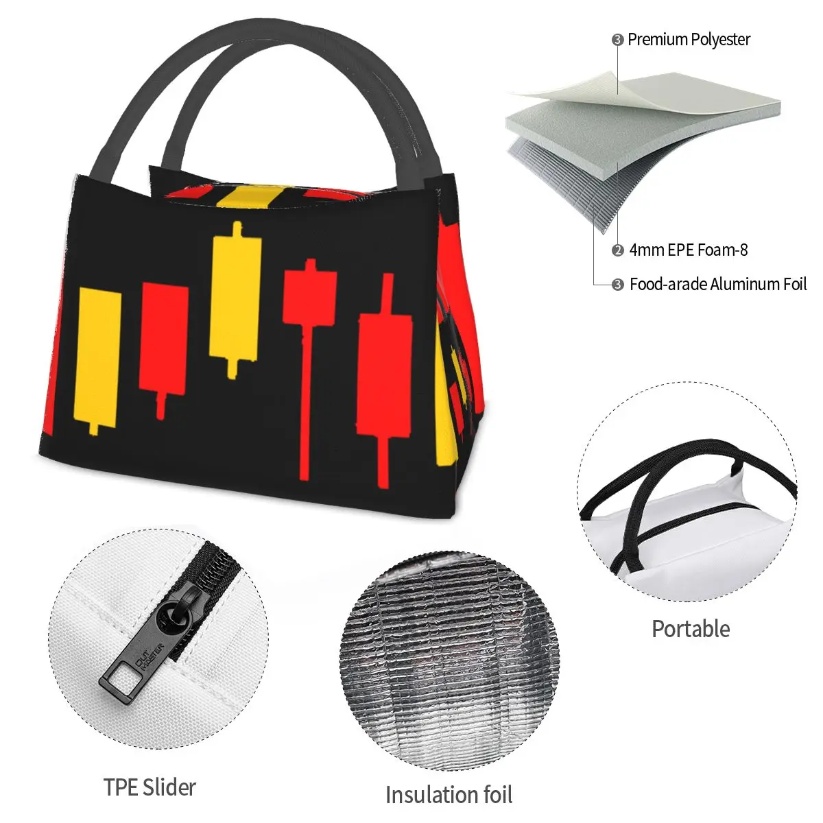 Bitcoin Cryptocurrency MinersMeme FX Forex And Stock Market Trader Investment Portable insulation bag for Office Pinic Container