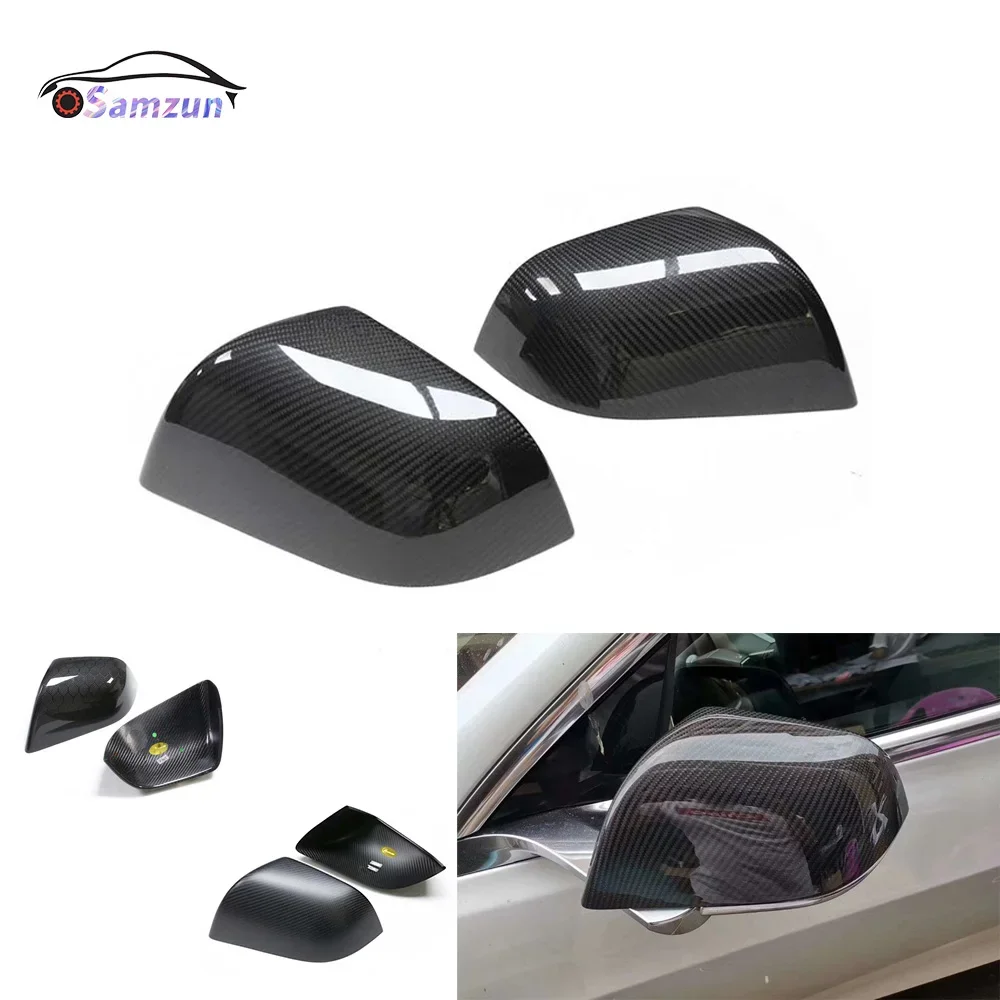 

For Tesla Model 3 Y Car Real Carbon Fiber Rearview Mirror Cover Rear Side View Mirror Protector For Model3 ModelY Decoration