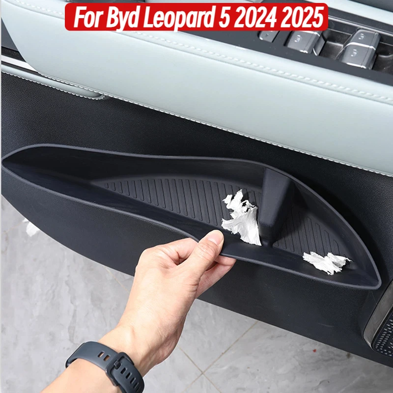 Car Door Side Storage Box For Byd Leopard 5 2024 2025 Gate Slot Anti Dirty Storage Organizer Tidying Car Accessories