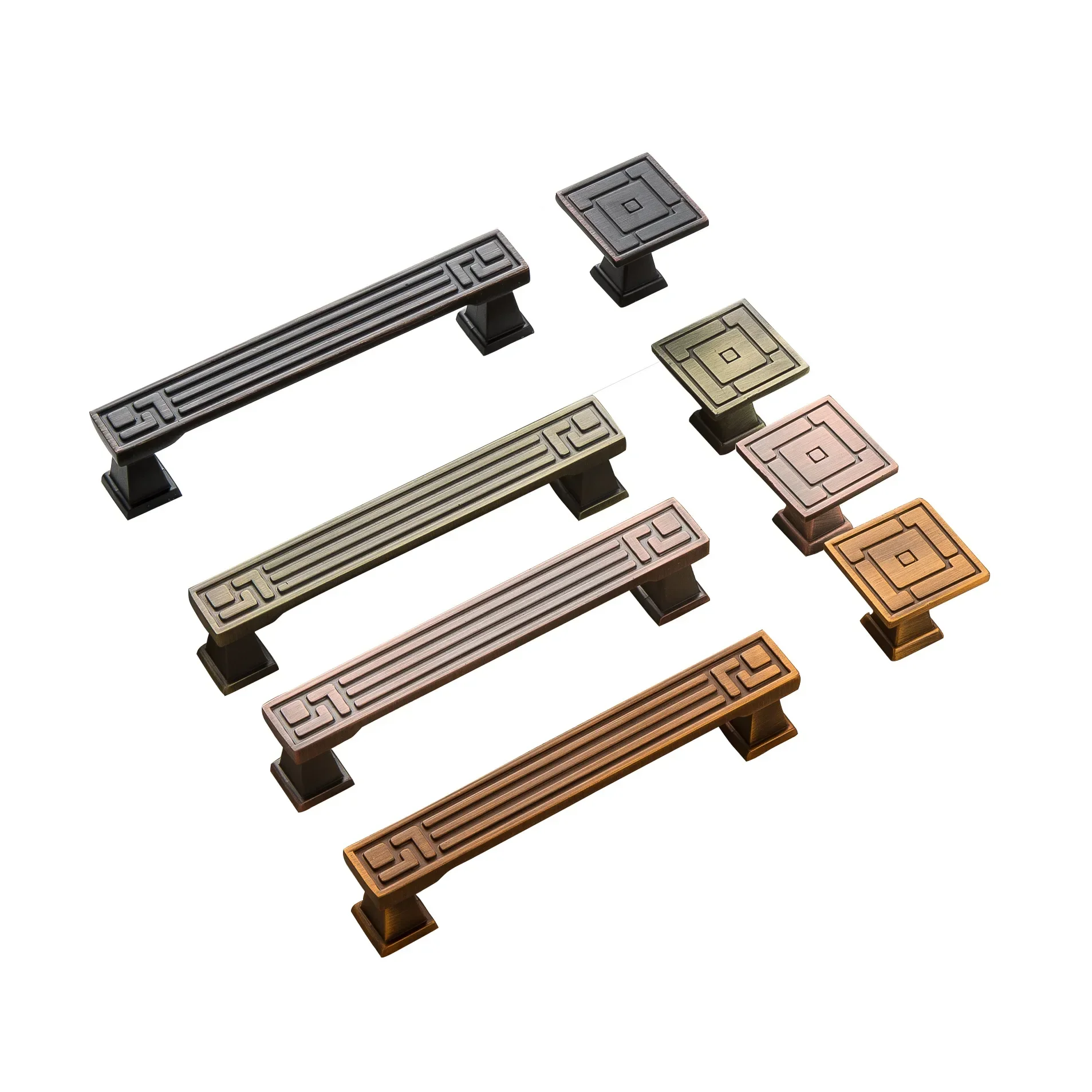 Chinese style retro handle green, black and red ancient cabinets handle European style pastoral door handle 8928