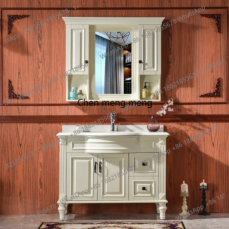 

Light Luxury Bathroom Cabinets American Solid Combination Bathroom Cabinets European Home Furniture In Particolare