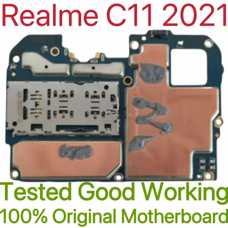 Global Version Original Unlocked Motherboard for Realme C11 2021 Tested Circuit Plate Main Logic Board for Realme C11 2021