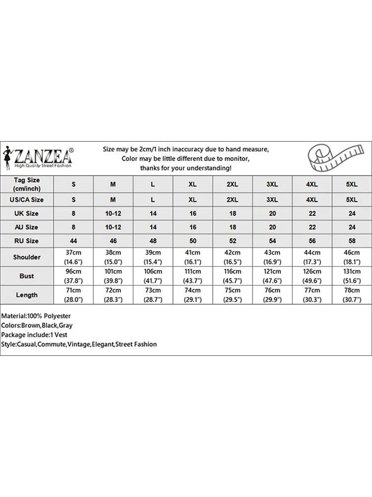 Zanzea-女性用韓国ブレザーベスト、ノースリーブアウター、ヴィンテージボタンスーツ、襟、オフィスベスト、ホリデーコート、ファッションベスト、2024