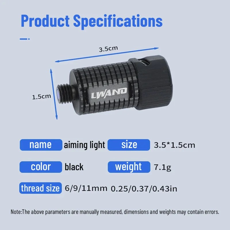 

Составной прицел для лука, перезаряжаемый регулируемый 3-ступенчатый синий свет, винтовой светильник 6/9/11 мм, аксессуары для стрельбы из лука