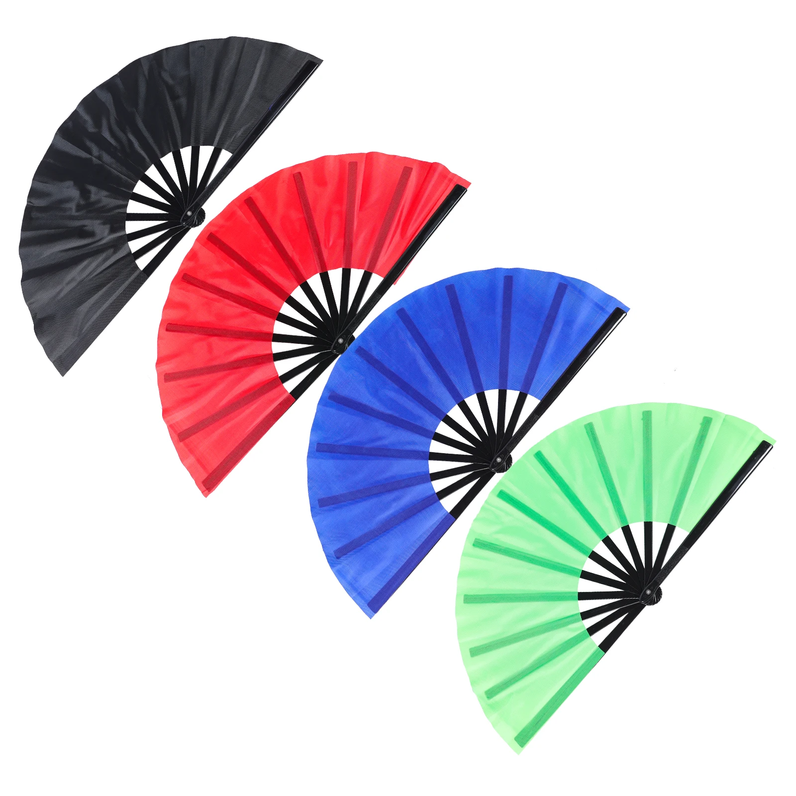 

4 Pcs Tai Chi Fan Pure Color Kung Fu Dance Performance Portable Folding Decorative Hand Fans Chinese Style Gifts Wedding