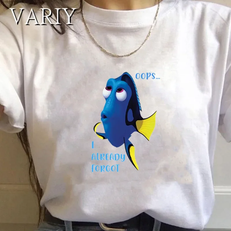 New 2024 Cartoon Finding Nemo Woman Tshirt Top Finding Nemo T Shirt Soft Girl Aesthetic Clothes Short Sleeve Summer Tops