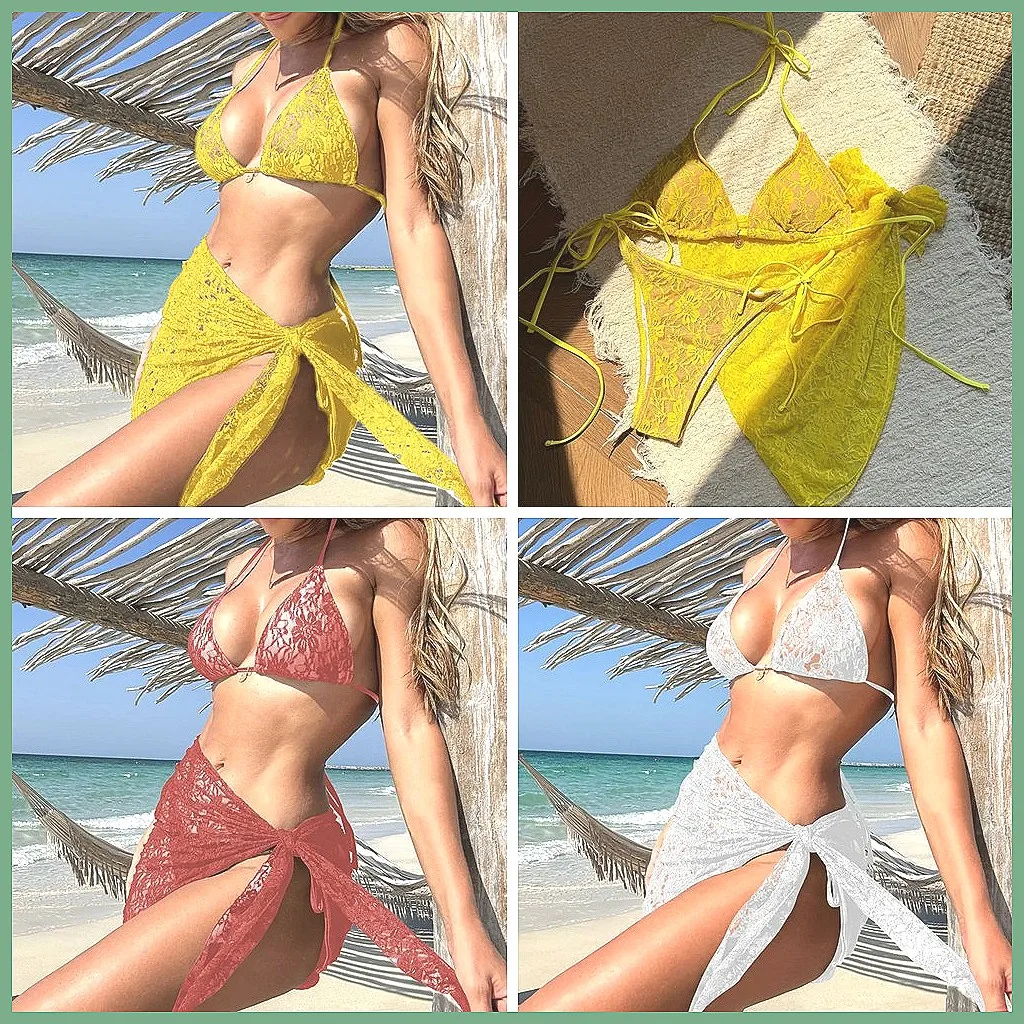 

2026 Sexy Brazilian Bikini Set for Women, 3-Piece Swimwear Beach Bathing Suits