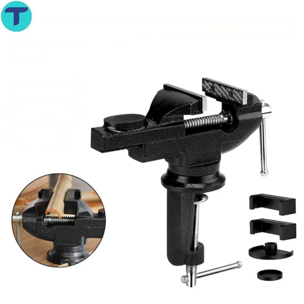 Mini Table Bench Vise Adjustable Fixed Electric Small 360 ° Rotatable Grinder Rotary Hand Drill Suction Cup Fixed Frame