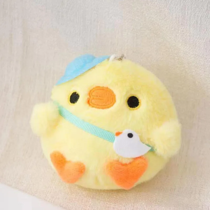 Pelúcia Animal boneca brinquedo com capuz frango mochila amarelo recheado chaveiro, depósito primeiro para obter desconto, muitos mais de 30 pçs/lote, atacado