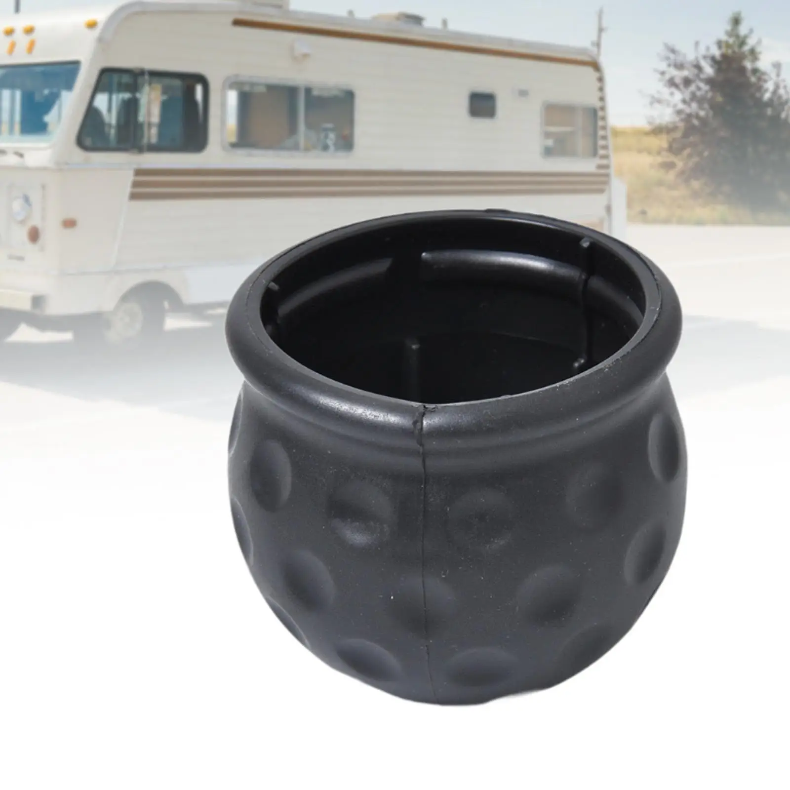 50mm Trekhaak Ball Cover Slijtage Vuilbescherming Vervanging Stofdicht Zwart Universeel voor Truck RV Trekhaak Ball Cover