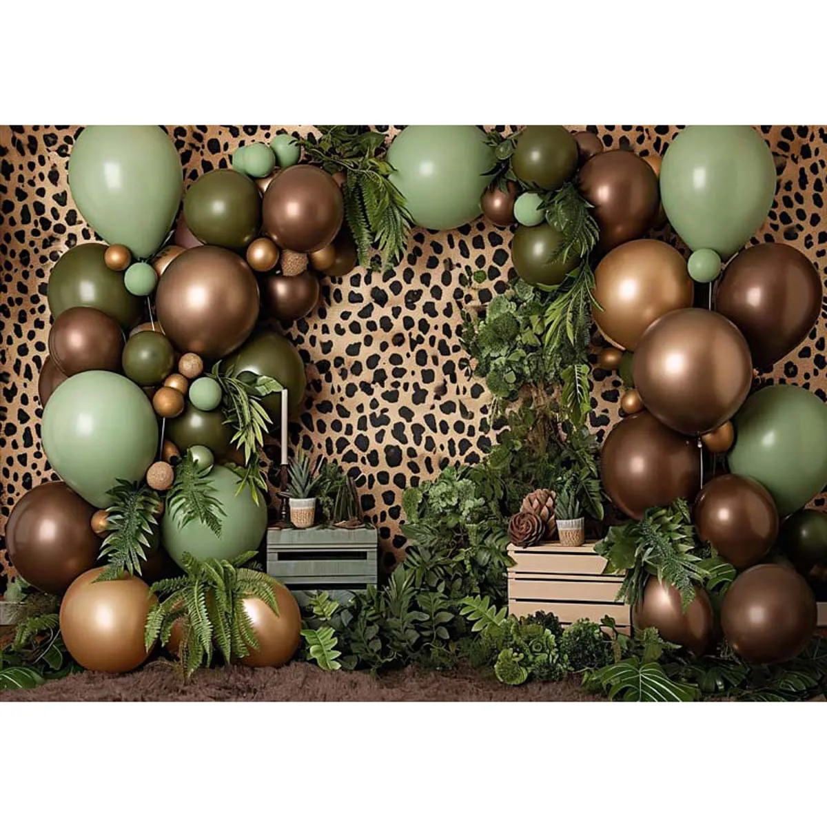 

Allenjoy Safari Jungle Leopard Print Backdrop