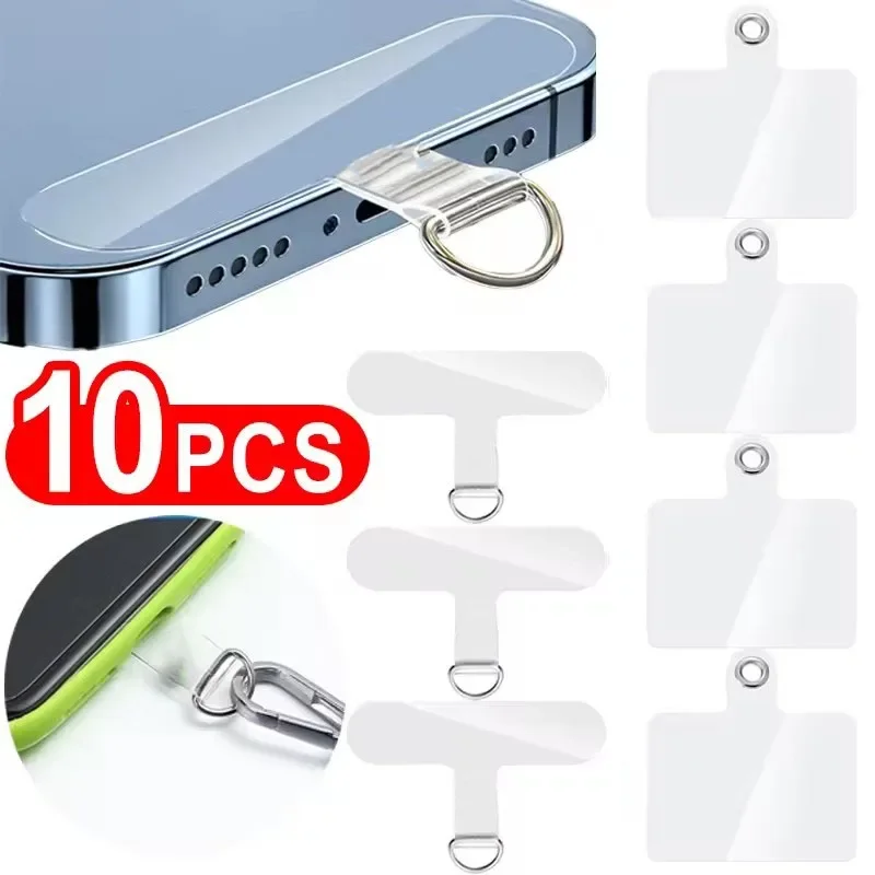 10/1 pièces universel téléphone attache onglet en plastique téléphone portable lanière Patch Pad étiquette pour téléphone sangle bandoulière lanière joint accessoires