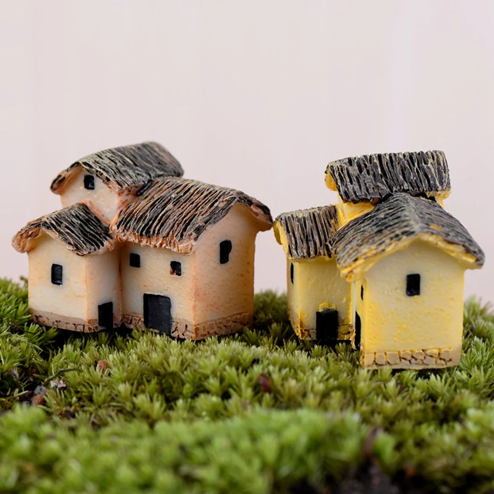 6Pcs Resin Thatched… - image