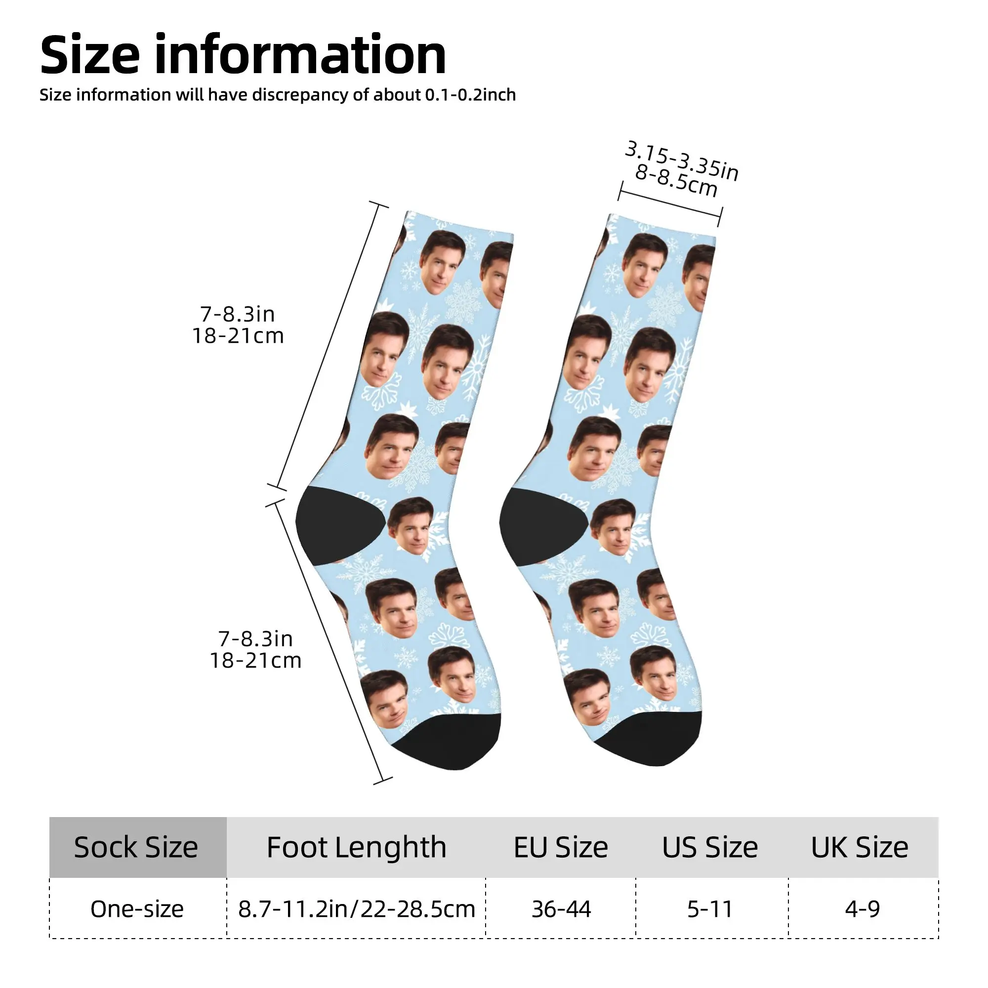 عيد الميلاد مخصصة الوجه على شكل جوارب الجوارب العصرية الرجال الجوارب الناعمة الدافئة الشتاء تشغيل الرياضة نمط المضادة للانزلاق الجوارب #5