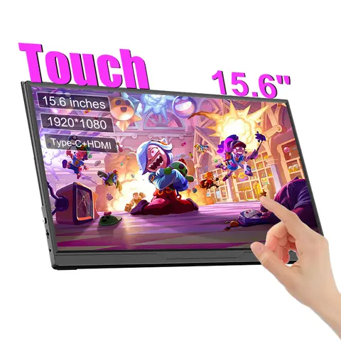 Bilashmart 15.6inch Portable Monitor 120Hz/RGB100% /Touch scrren With VESA Hole Extended Display For Phone PC Loptop Xbox PS4/5 Switch
