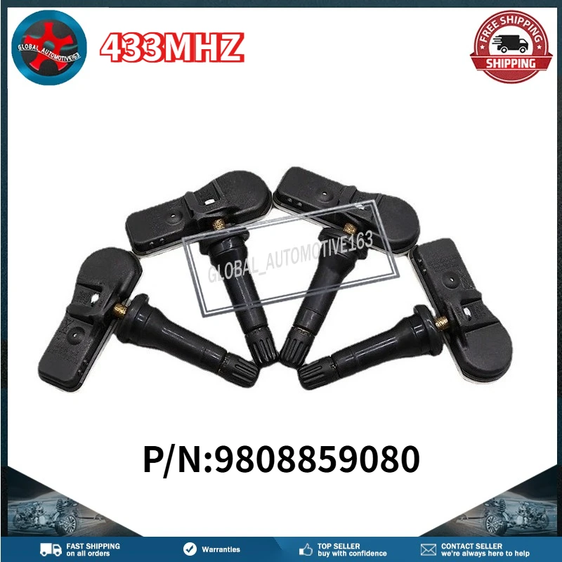 

433MHZ 9808859080 Tire Pressure Sensor For Peugeot Expert Tepee Citroen Jumpy Combi Fiat Scudo Combi Toyota Proace Combi Verso