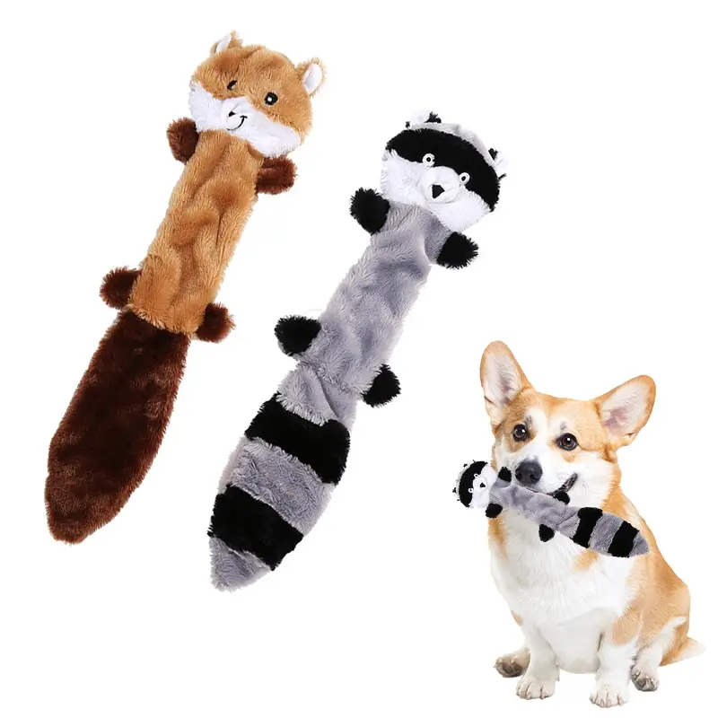 Squeaky Toys No Stuffing Plush Dogs Chew Toy for Small Medium Large Breed Chewers