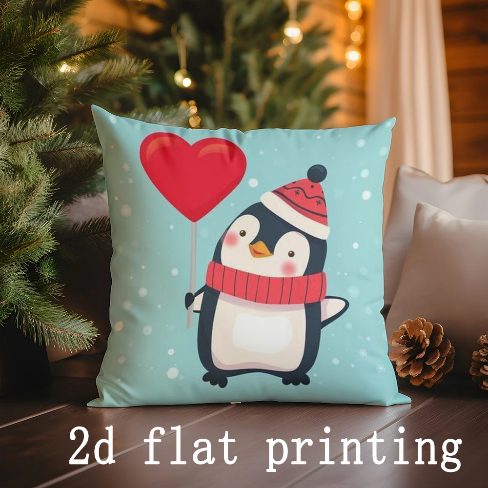 ديكور المنزل عيد الميلاد تحت عنوان وسادة يغطي مع تصاميم احتفالية نمط غطاء الوسادة مناسبة ل أريكة غرفة نوم غطاء وسادة السيارة #2