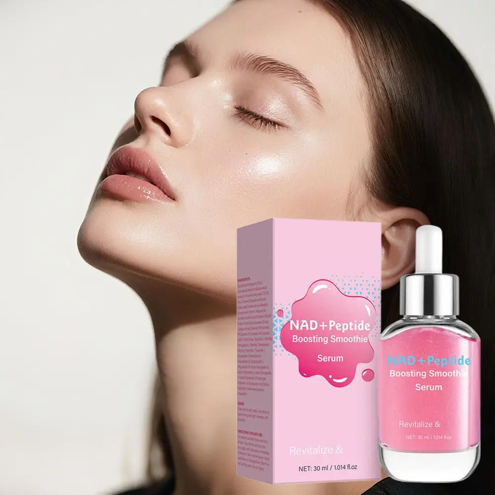 1PCS 30ML NAD & Peptide Revitalizing Essence Boosting Smoothie Facial Care Serum For All Skin Type Repairing And Soothing