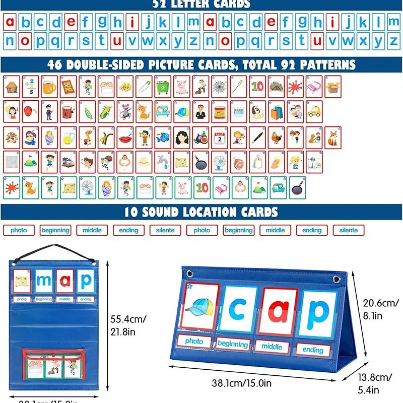 Kid Visual Schedule Hanging Visual Planner Chore Chart with 70 Cards Magnetic Children Learning Calendar Chart Educational Toy