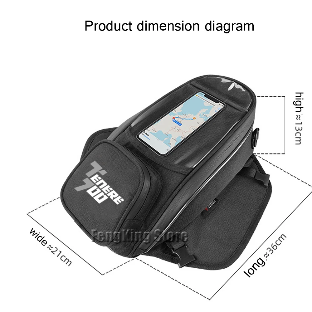 

Motorcycle fuel tank navigation bag waterproof large capacity fuel tank bag For YAMAHA TENERE 700 XTZ 700 T700