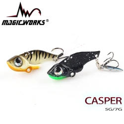 MAGIC WORKS Metal VIB Fishing Lure Blade Jig miniaturowa przynęta 5g/7g sztuczna solidna łyżka do wędkarstwa morskiego