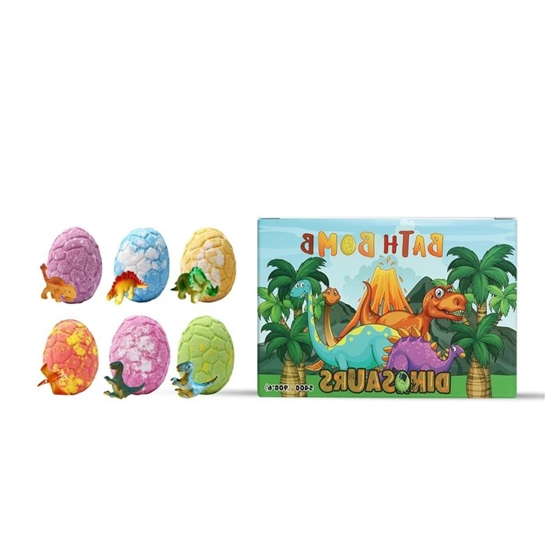 fun-bathing-experience-kids-bath-bombs-6-pack-handmade-bubble-bombs-with-dinosaur-toys-inside