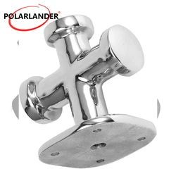 PolarLander 스테인레스 스틸 싱글 크로스 볼라드 헤비 듀티 클릿 하드웨어, 보트 요트 해양 액세서리, 1 PC