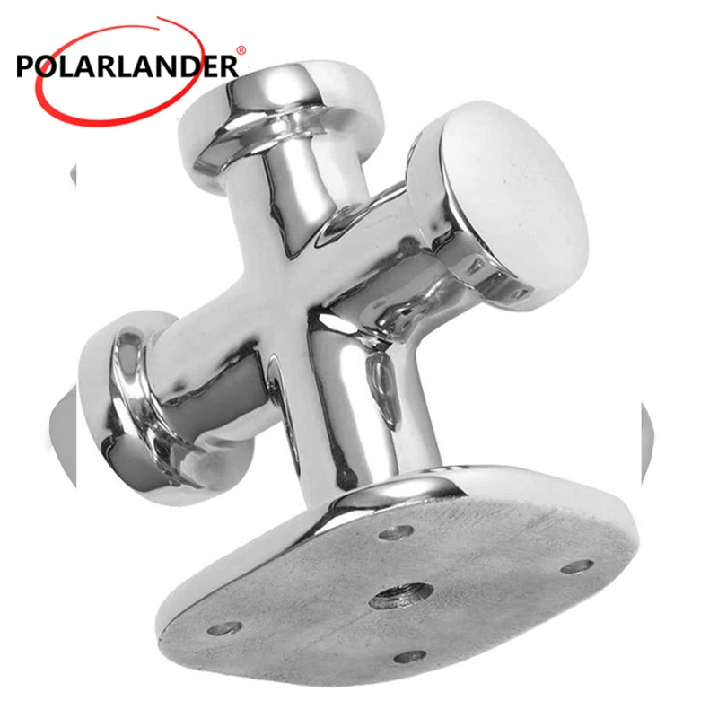 PolarLander Stainless Steel Single Cross Bollard Heavy Duty Cleat Hardware for Boat Yacht Marine 1 Pc Accessories