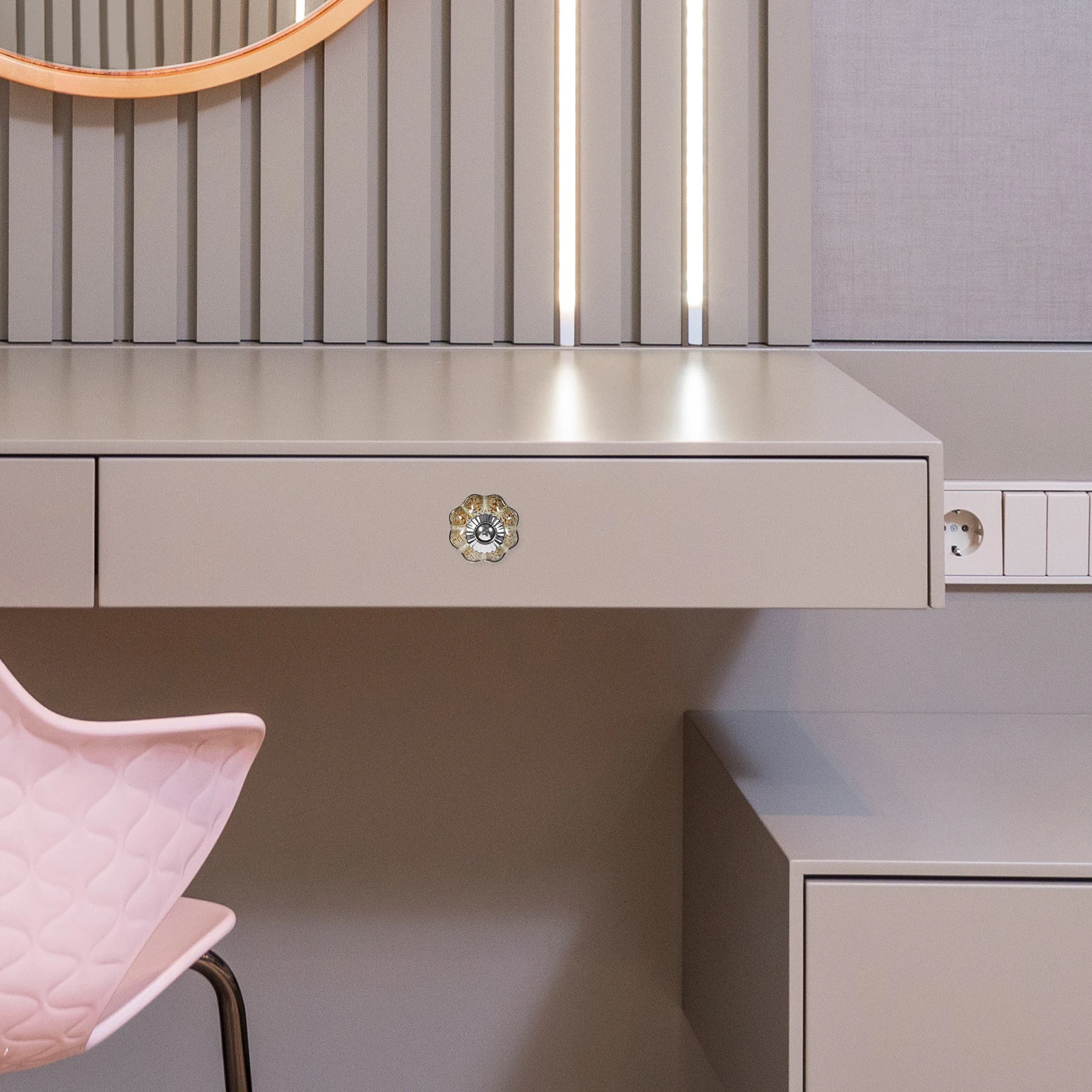 

4Pcs Cabinet Ceramic Knobs Small Decorative Drawer Pulls Modern Furniture Handles for Dressers Cupboards Closets