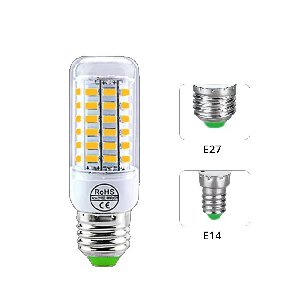 E27 E14 LED Light Bulbs 5730SMD 220V Corn Bulb 24/36/56/72LEDs Lampada Ampoule Indoor Spotlight For Home Decoration Led Light